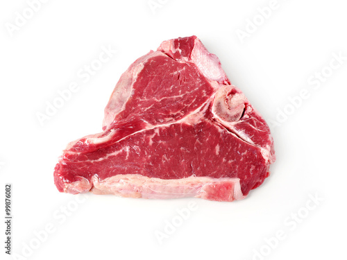 Raw sirloin steak