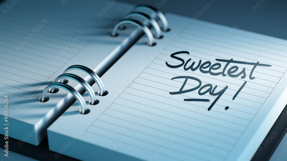 Closeup of a personal agenda setting an important date represent Closeup of a personal agenda setting an important date represent