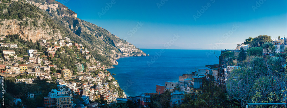 Amalfi coast between Naples and Salerno. Italy
