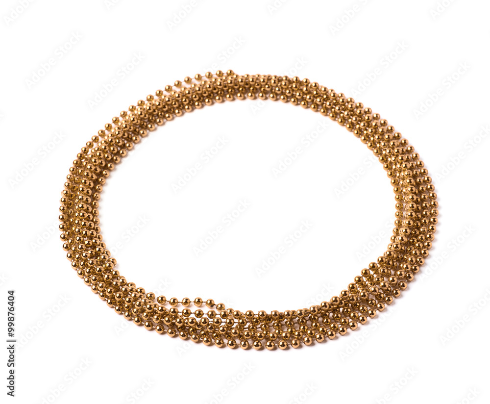 Obraz premium Beads garland round frame isolated