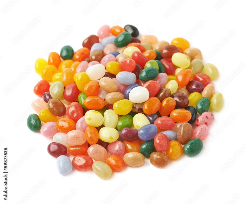 Big pile of jelly beans isolated Big pile of jelly beans isolated