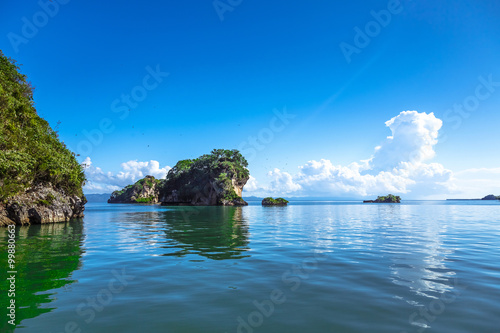 Fototapeta Naklejka Na Ścianę i Meble -  Small Stone Islands in Samana Peninsula, Dominican Republic