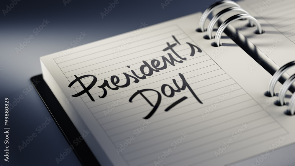 Obraz premium Closeup of a personal agenda setting an important date represent