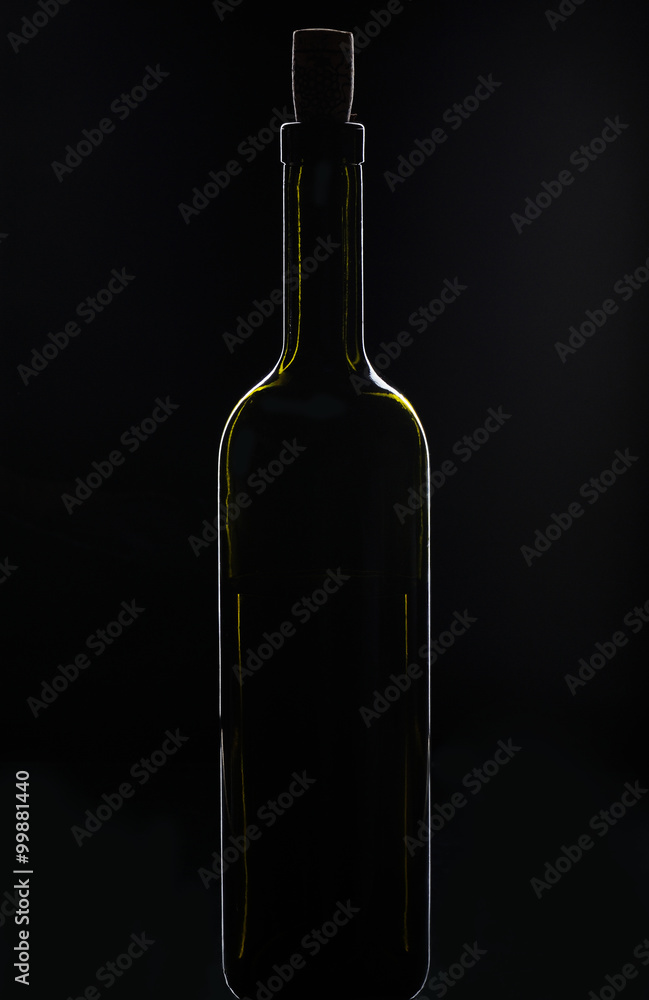 Opened wine bottle Opened wine bottle
