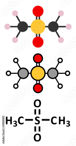 Methylsulfonylmethane (MSM) dietary supplement molecule. photo