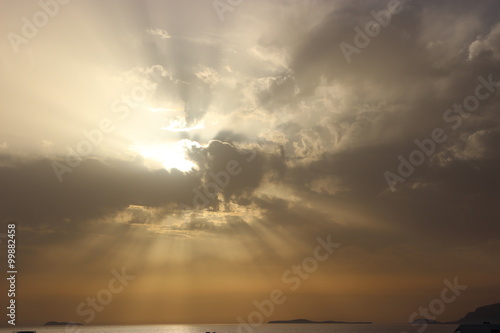 Sunset on the beach  Kos island  Greece