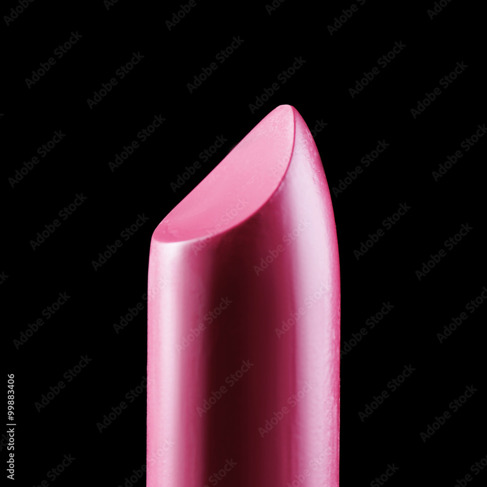 Pink lipstick on black background Pink lipstick on black background