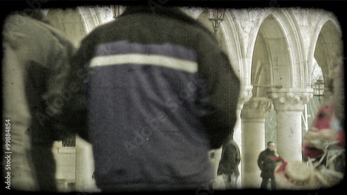 Wallpaper Mural Archway Walkers 2. Vintage stylized video clip. Torontodigital.ca