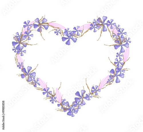 Geranium and Equiphyllum Flowers in A Heart Shape