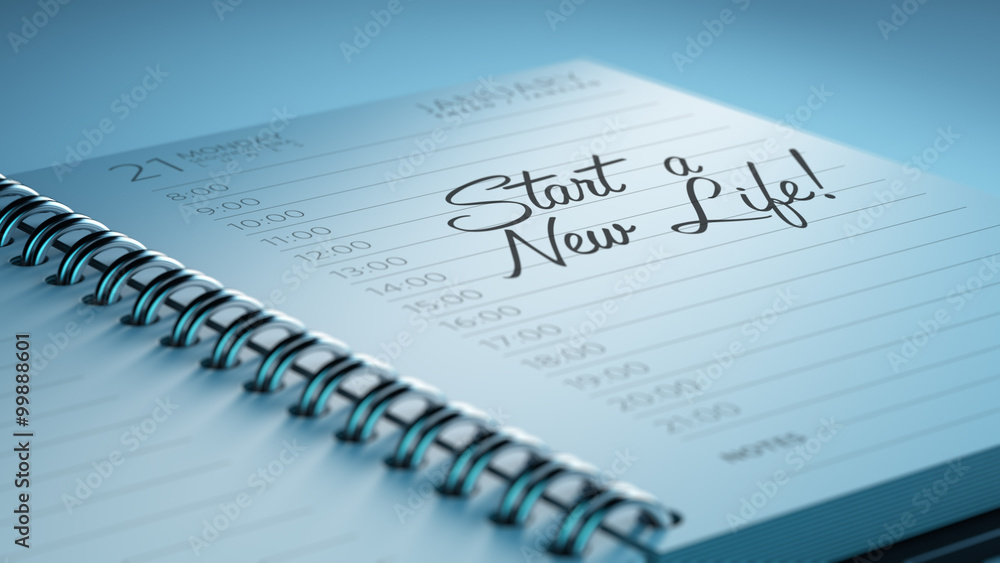 Closeup of a personal calendar setting an important date represe Closeup of a personal calendar setting an important date represe