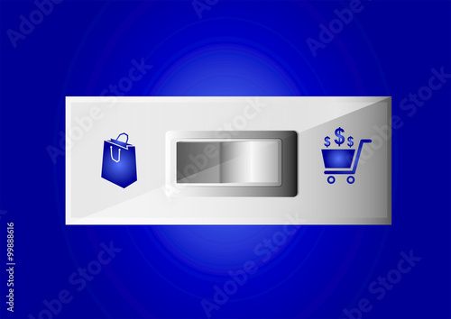 Web design button concept vector illustration