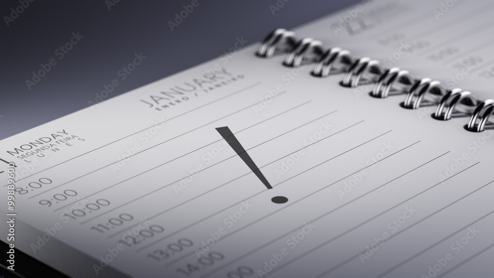 Closeup of a personal calendar setting an important date represe Closeup of a personal calendar setting an important date represe