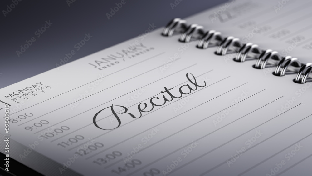 Closeup of a personal calendar setting an important date represe Closeup of a personal calendar setting an important date represe