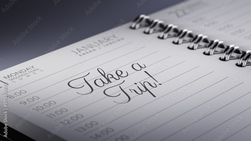 Closeup of a personal calendar setting an important date represe Closeup of a personal calendar setting an important date represe