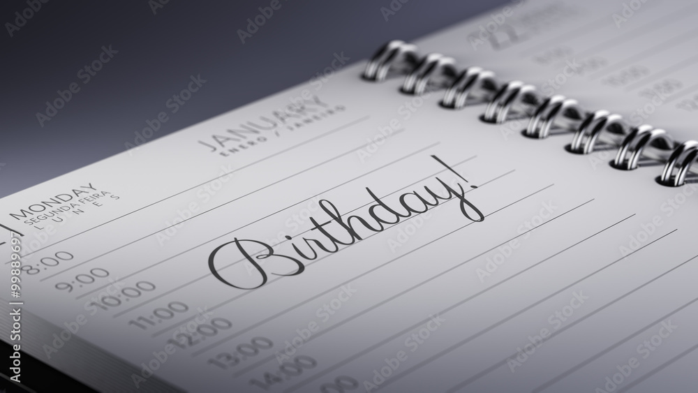 Closeup of a personal calendar setting an important date represe Closeup of a personal calendar setting an important date represe