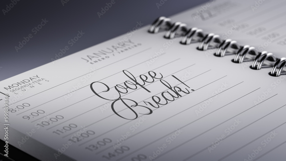 Closeup of a personal calendar setting an important date represe Closeup of a personal calendar setting an important date represe