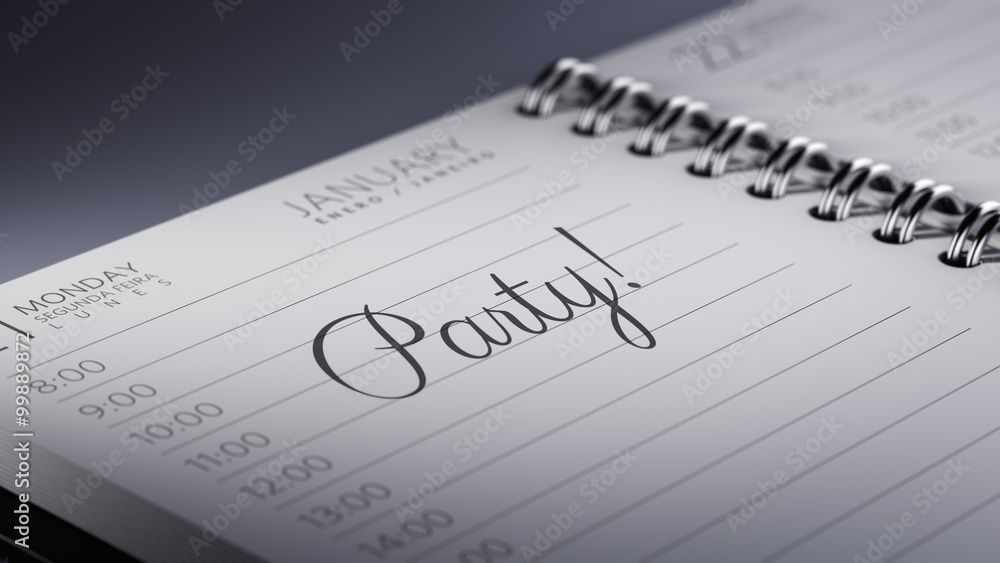 Closeup of a personal calendar setting an important date represe Closeup of a personal calendar setting an important date represe