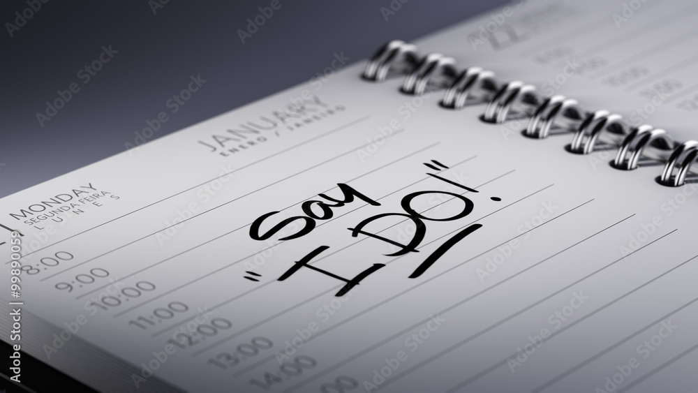 Closeup of a personal calendar setting an important date represe Closeup of a personal calendar setting an important date represe
