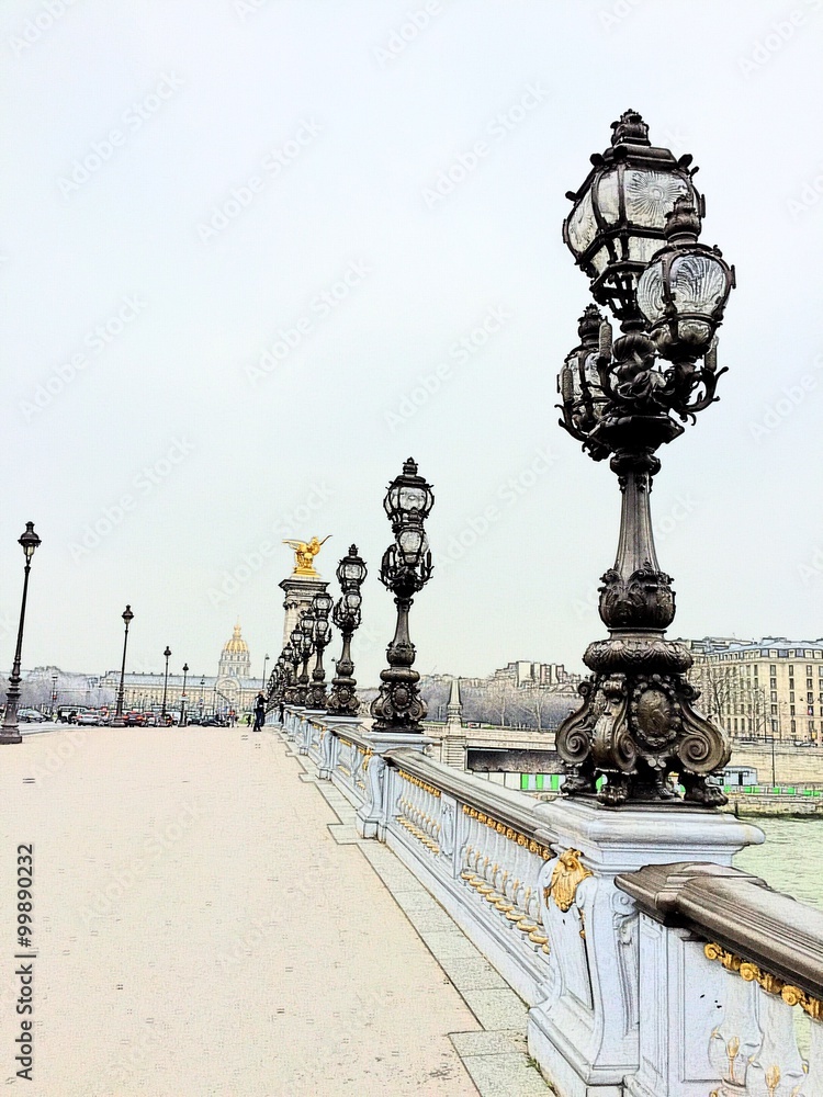 Fototapeta premium Paris, bridge.