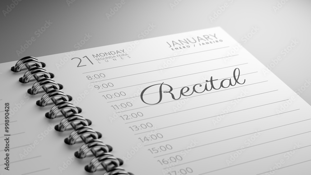 Closeup of a personal calendar setting an important date represe Closeup of a personal calendar setting an important date represe