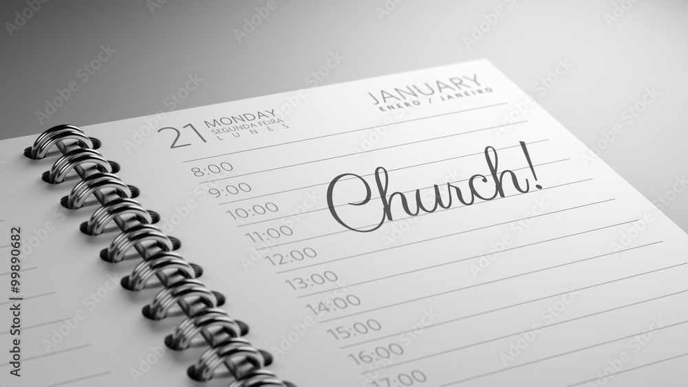 Closeup of a personal calendar setting an important date represe Closeup of a personal calendar setting an important date represe