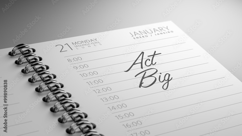 Closeup of a personal calendar setting an important date represe Closeup of a personal calendar setting an important date represe