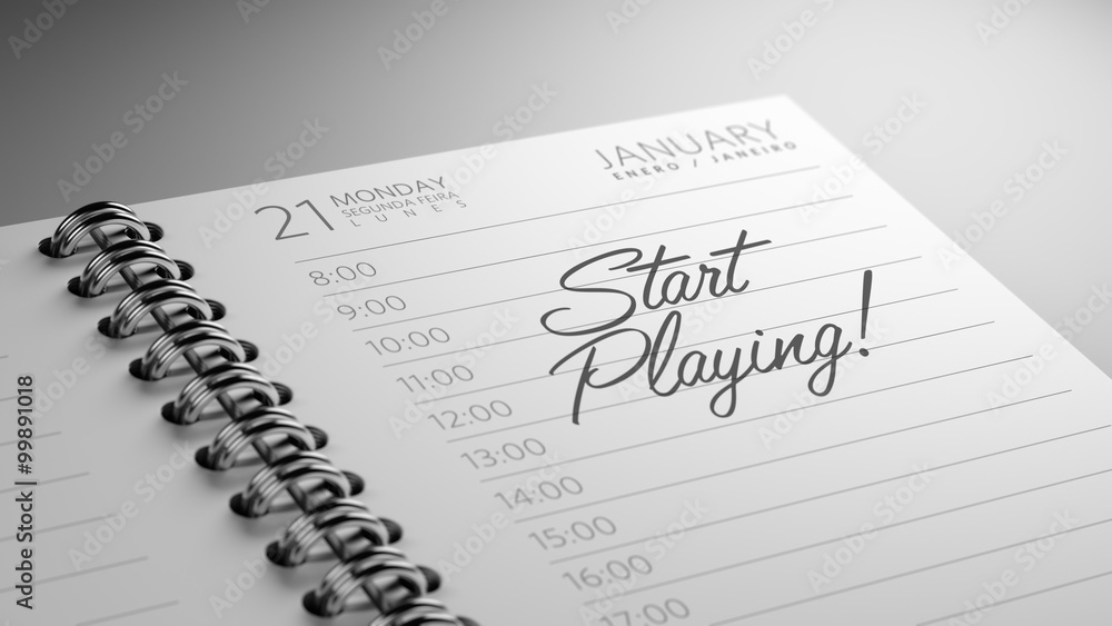 Closeup of a personal calendar setting an important date represe Closeup of a personal calendar setting an important date represe