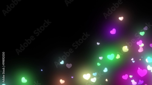 パーティクルカーテン ハート particle curtain hearts