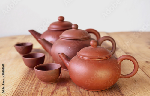 Chinese teapot and teacup