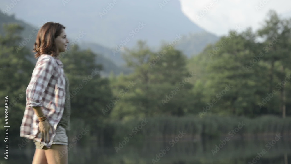 Woman relax at park Woman relax at park