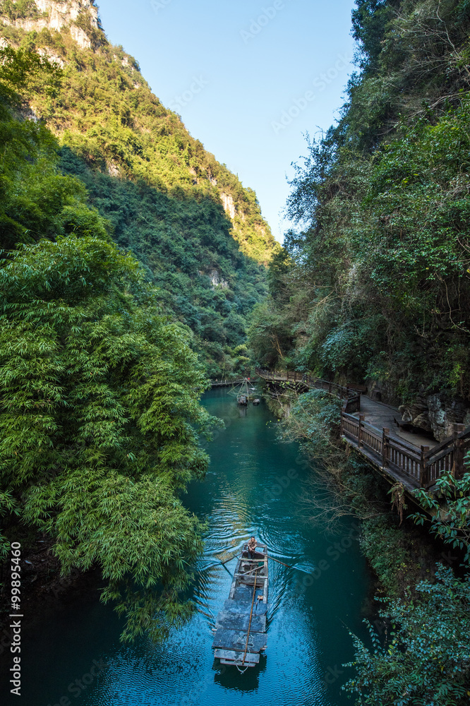 Three Gorges Tribe Scenic Spot along the Yangtze River