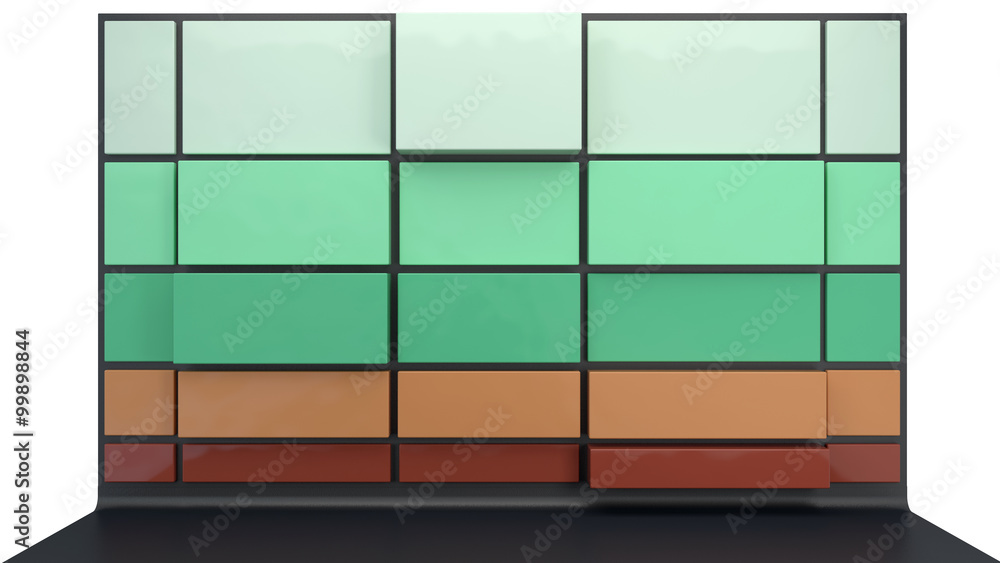 abstract background with glossy multicolored plastic panel