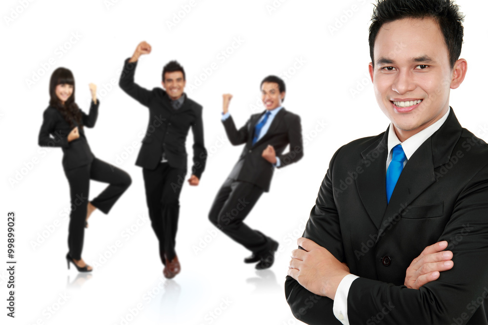 Group of asian young businessperson, isolated in white backgroun Group of asian young businessperson, isolated in white backgroun