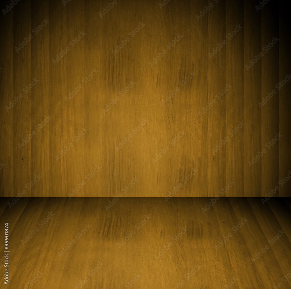Striped wooden floor and wall background illustration in brown Striped wooden floor and wall background illustration in brown