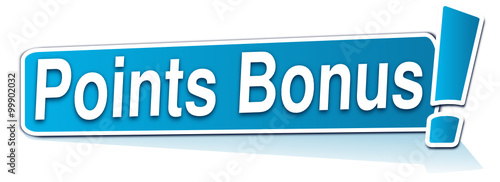 points bonus sur étiquette bleue