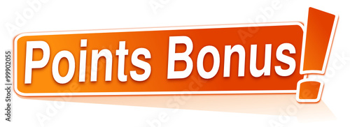 points bonus sur étiquette orange