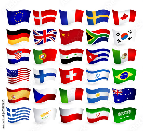 Most Popular World Flying Flags