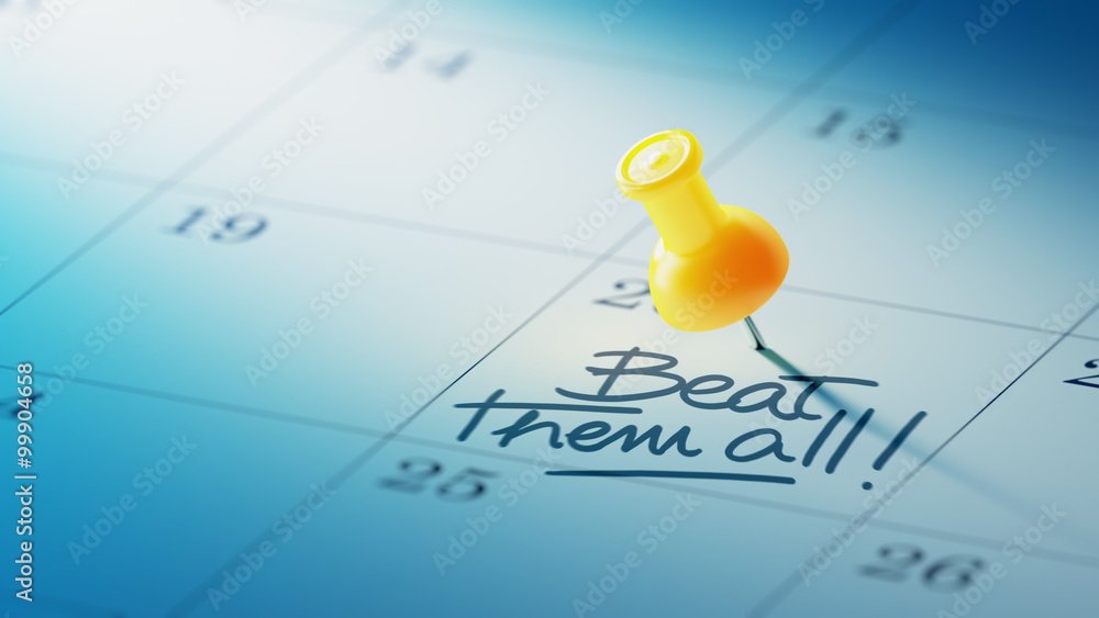 Concept image of a Calendar with a yellow push pin. Closeup shot Concept image of a Calendar with a yellow push pin. Closeup shot