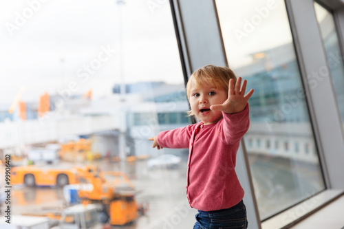 cute little girl in the airport  kids travel