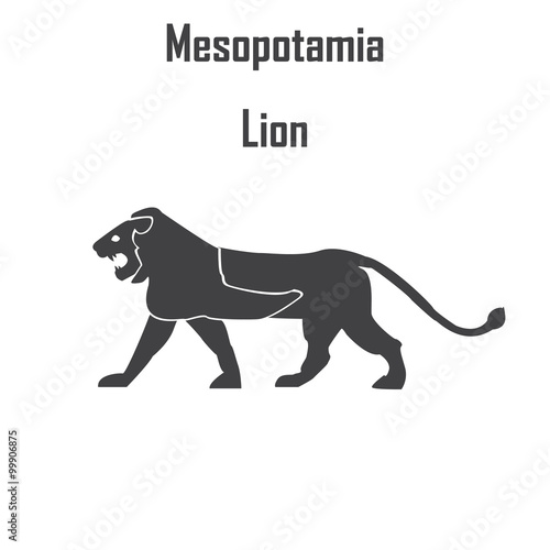 Fototapeta Naklejka Na Ścianę i Meble -   Lion on a Babylonian