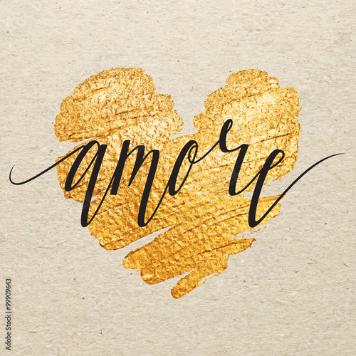 Amore Italian Valentines day greeting card.