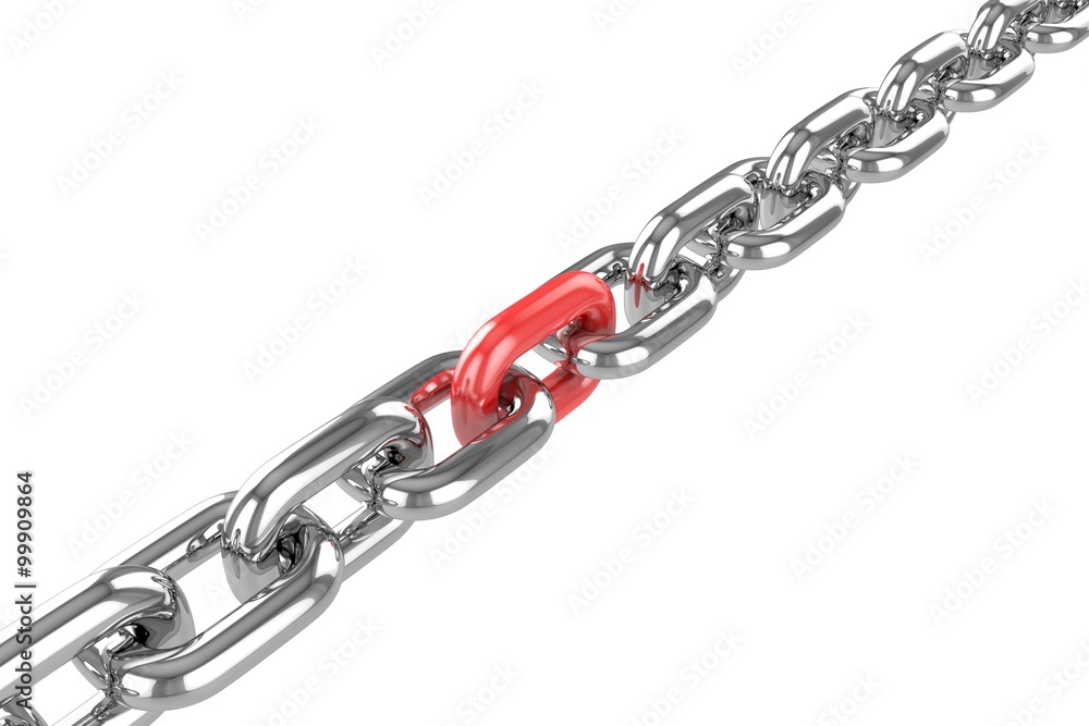 Fototapeta premium render stainless steel chain