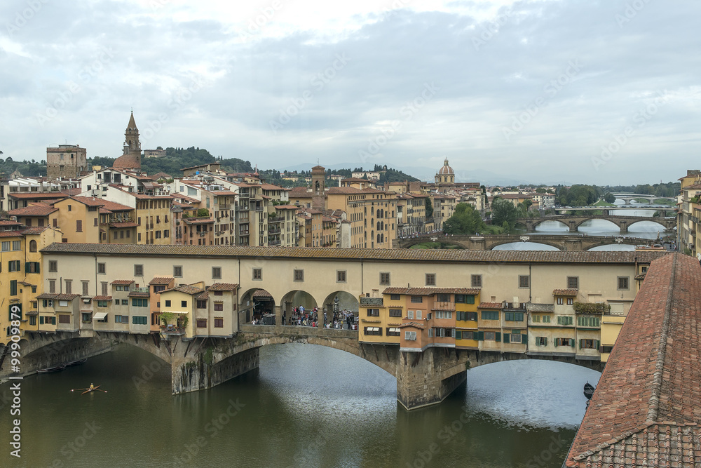 Italy. Florence. Golden bridge