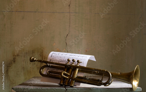 Canvas Print Antica tromba jazz