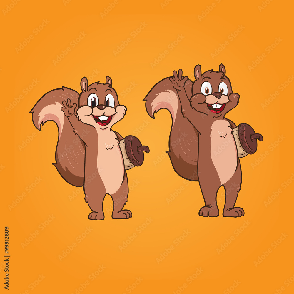Naklejka premium squirrel