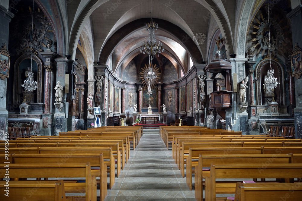 Inside Saint Jacques church