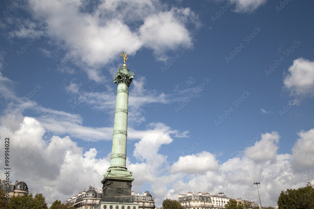 Colonne de Juillet, Place de Bastille; Square, Paris, France