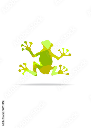 bright vector mosaic tiles frog