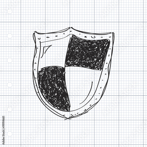 Simple doodle of a shield
