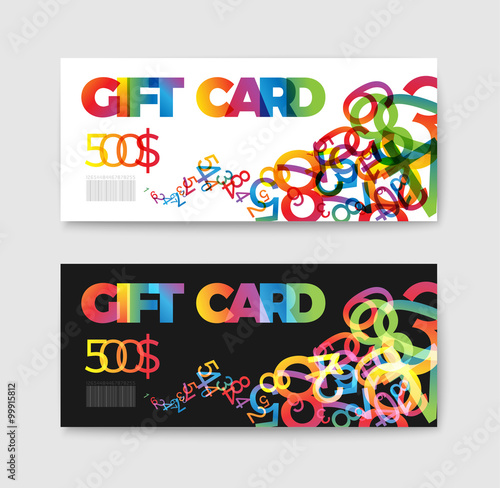 Set of gift (discount) voucher cards